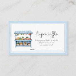 Windeln Raffle Bauer Markt Baby Boy Dusche Begleitkarte