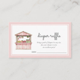 Windeln Raffle Bauern Markt Kindermädchendusche Begleitkarte