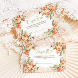 Windeln Raffle Blumenpfirsichdusche Begleitkarte