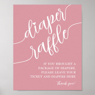 Windeln Raffle Drop Off Girl Babydusche Poster