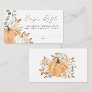 Windeln-Raffle-Fall-Babydusche-Aufsteckkarte Begleitkarte