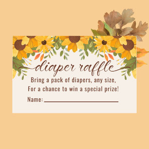 Windeln-Raffle-Fall-Babydusche-Aufsteckkarte Begleitkarte