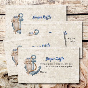 Windeln Raffle Game Ahoy Es ist eine Baby-Dusche Begleitkarte