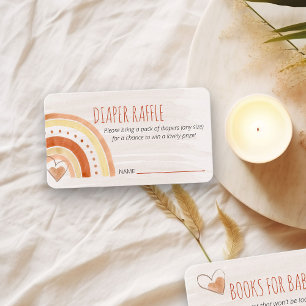 Windeln Raffle Gedicht Neutral Rainbow Baby Dusche Begleitkarte