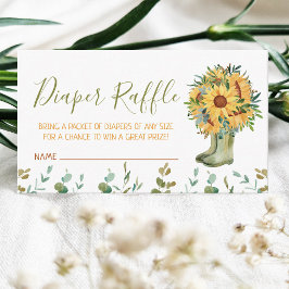 Windeln Raffle Green Rain Boots Begleitkarte