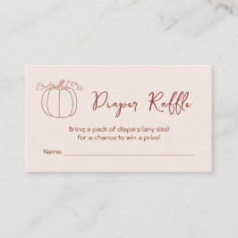 Windeln Raffle Herbst Pumpkin Baby Dusche Begleitkarte