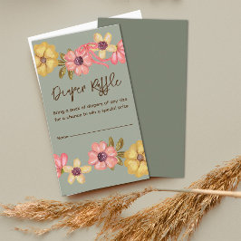 Windeln Raffle Hübsche Blume Girl Niedlich Babydus Begleitkarte