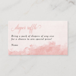 Windeln Raffle Ink Wash Texture Pink Baby Dusche Begleitkarte
