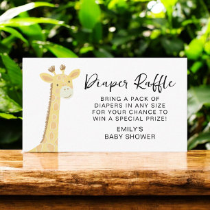 Windeln Raffle Niedlich Safari Tiere Kinderdusche Begleitkarte