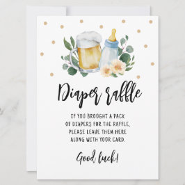 Windeln Raffle Schild Game Baby Braut Grünpflanzen Einladung