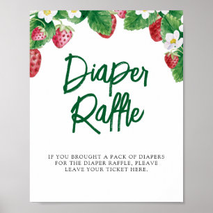 Windeln Raffle Sommer Berry Sweet Baby Dusche Poster