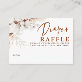 Windeln Raffle Terracotta Floral Baby Shocktail Ti Begleitkarte