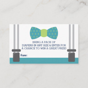 Windeln-Raffle-Ticket, Bow-Krawatte-Kinderdusche Visitenkarte