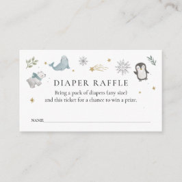 Windeln-Raffle-Ticket für Babydusche Begleitkarte