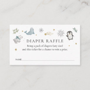 Windeln-Raffle-Ticket für Babydusche Begleitkarte