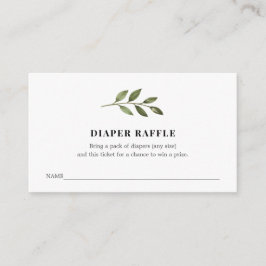 Windeln-Raffle-Ticket für Babydusche Begleitkarte