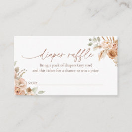 Windeln-Raffle-Ticket für Babydusche Begleitkarte