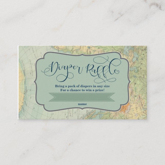 Windeln Raffle Ticket für eine Adventure Baby Dusc Begleitkarte (Vorderseite)