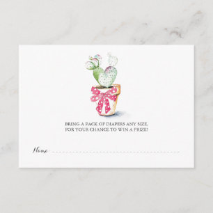 Windeln-Raffle-Ticket, kleine Süße Begleitkarte