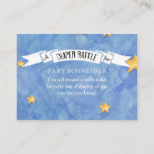 Windeln Raffle Ticket LIEBE Moon on Back Baby Shoo