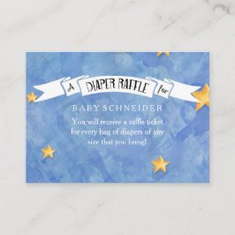 Windeln Raffle Ticket LIEBE Moon on Back Baby Shoo Begleitkarte