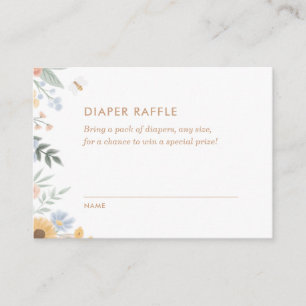 Windeln Raffle Ticket Sweet wie Bie Baby Shower Begleitkarte