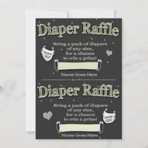 Windeln Raffle Tickets Niedlich Babydusche Einladung