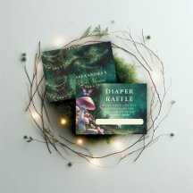 Windeln Raffle verzauberte Wälder Rosa Pilze