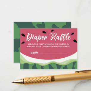 Windeln Raffle Watermelon Summer Baby Dusche Begleitkarte
