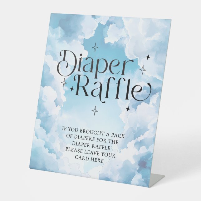 Windeln RaffleHeaven Sent Baby Dusche Sockelschild (Vorderseite)