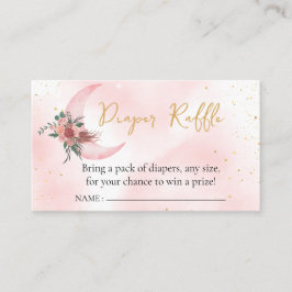 Windeln Rosa Gold Wir sind über dem Mond Begleitkarte