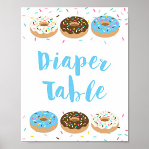 Windeln Tafelschild Blue Donut Sprinkle Duschgel S Poster