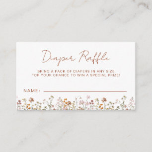 Windeln Wildblume Terracotta Kinderdusche Begleitkarte