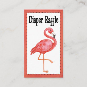 Windelraffle-Babyparty-Spiel-Rosa-Flamingo Begleitkarte