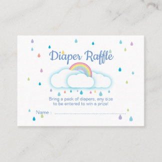 WindelRaffle etikettiert Regentropfen-Babyparty Visitenkarte