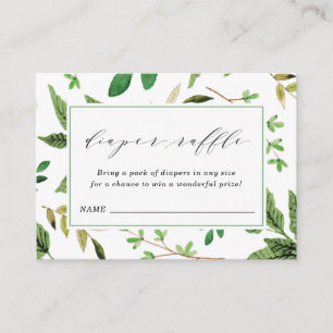 Windelraffle-Karte für Babyparty Begleitkarte