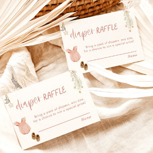 Windelruderkarte   Boho Girl Baby Shower Einladung