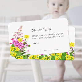 Windelrumpf Gelbe Rosa Wildblume Begleitkarte