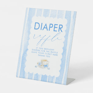 Windelverlosung Blaues Jungen-Baby-Party-Tischschi Sockelschild
