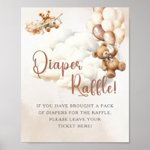 Windelverlosung Einfache Baby Shower Party-Spiel f Poster