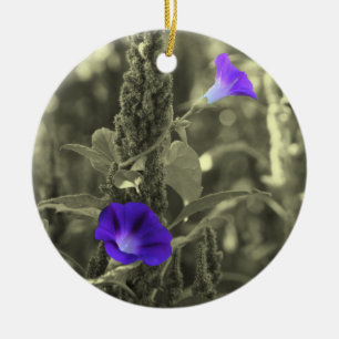 Winden-Schwarz-weiße Blumen-Verzierung Keramikornament