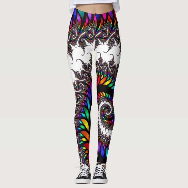 Windende Fraktal-Leggings Leggings (Vorderseite)