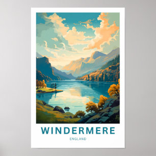 Windermere England Travel Print Poster