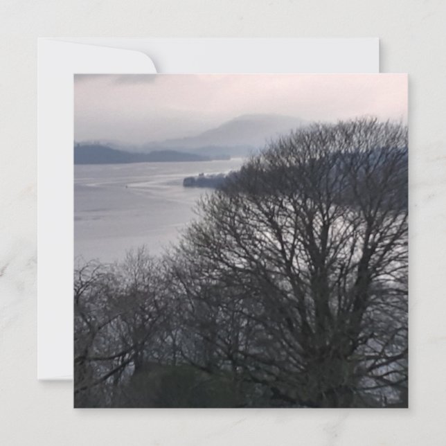 Windermere im Winter - Lake District Flat Card Karte (Vorderseite)