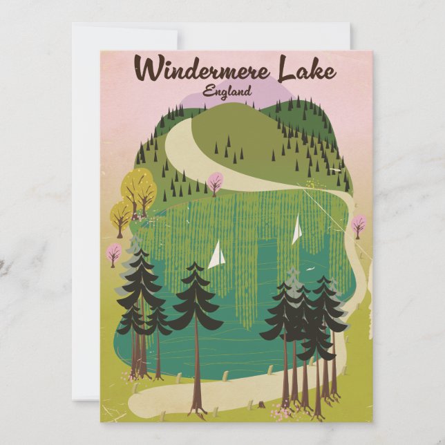 Windermere-See Reiseplakat (Vorderseite)