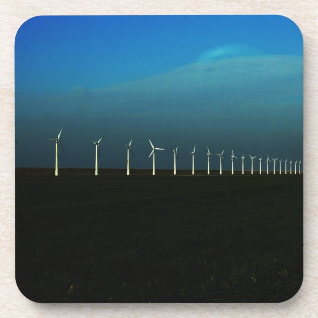 Windfarm-Küste Getränkeuntersetzer (Vorderseite)