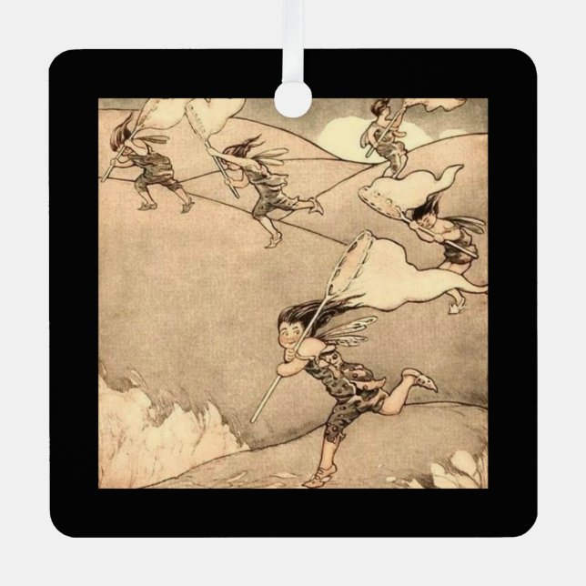 Windfeen fangen Wind  Ornament Aus Metall (Vorderseite)