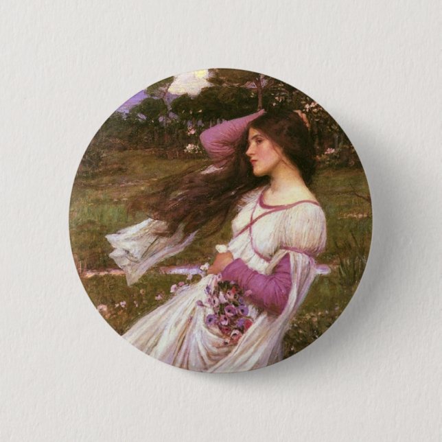 Windflowers von John William Waterhouse  Button (Vorderseite)