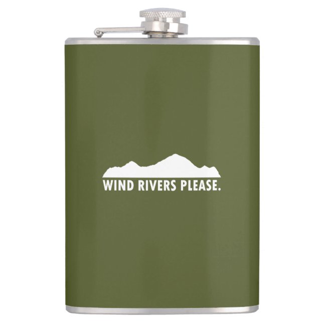 Windflüsse Bitte Flachmann (Vorderseite)