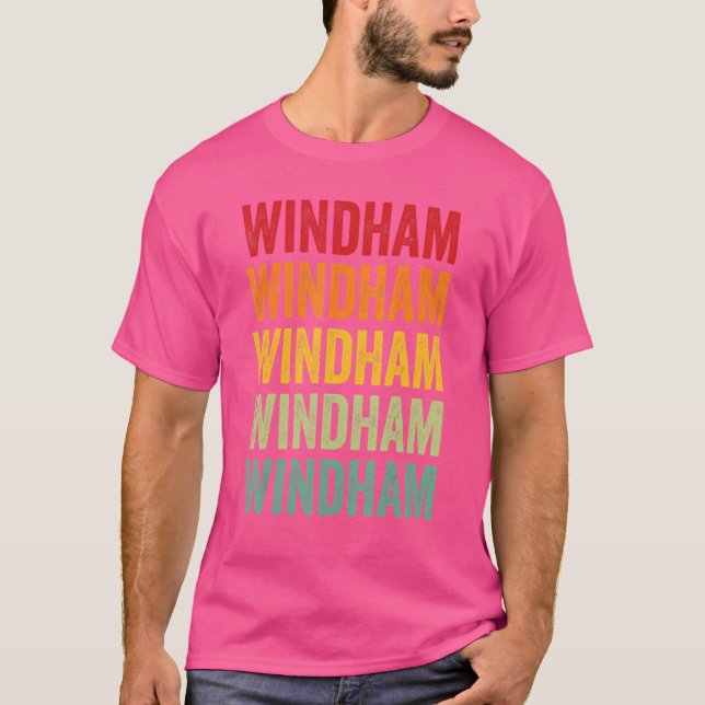 Windham Landkreis Vermont Rainbow Textentwurf T-Shirt (Vorderseite)